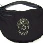 NWT City Streets Black Tote Purse Hobo Handbag w/ SKULL