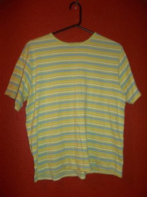 Hannah Green Striped Pullover Top Size Large