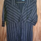 Announcements Maternity Blouse Black Striped Size Extra Large