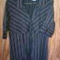Announcements Maternity Blouse Black Striped Size Extra Large