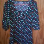 Motherhood Maternity Blouse Red Black and Green Patterened Size Large