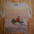 Don’t Mess with Texas T-Shirt Brown Size M "Cowgirl"