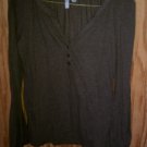 Old Navy Long Sleeve Brown T-Shirt Size XS