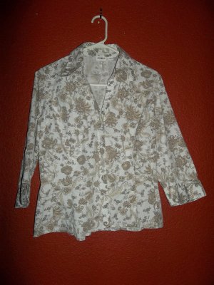Catos Paisley Print Button Up Blouse Size Large
