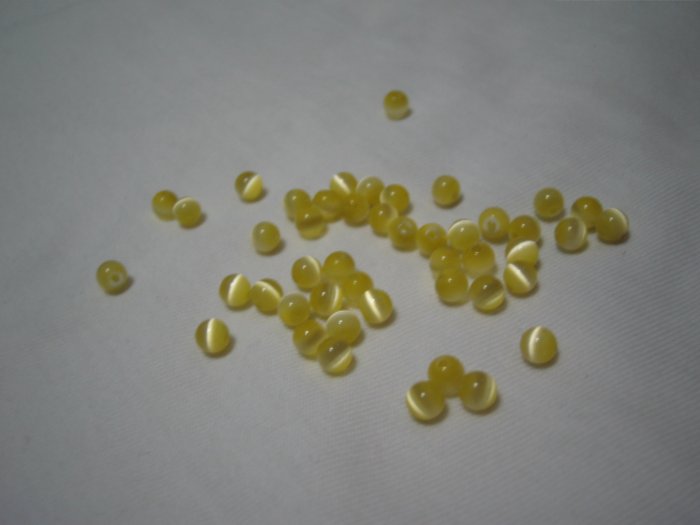 Yellow Cat's Eye Beads (4mm)