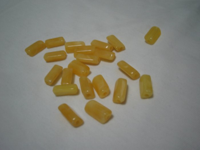 Yellow Rectangular Beads (12mm x 6mm)