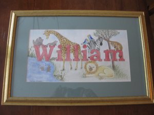 "WILLIAM"  ANIMALS PRINT