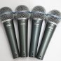 Set of 4 gently used Shure Beta 58A 58 A with Box and Accessories
