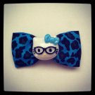Leopard Nerd hello Kitty bow