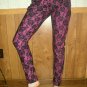 LIMITED PRINT; Rose Black Floral Lace Jeans; Girls size