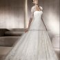 A-line Strapless White Voile Applique Wedding Dress Sz Free Lace Jacket Pergola Bridal Gown