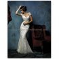 Custom Cap Sleeves White / Ivory Lace Wedding Dress Jeweled V-neck Mermaid Bridal Gown
