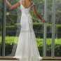 2012 Mermaid Cap Sleeve Ivory Applique Lace Wedding Dress Lace Up Back Bridal Evening Gown