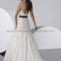 2012 Mermaid Halter V-neck White Lace Tulle Wedding Dress Free Maroon Sash Bridal Gown