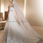 2012 Hot Mermaid White Ivory Alencon Lace Wedding Dress & Silver Sash Beaded Bridal Gown