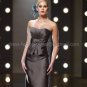 Strapless Blue Green Fuchsia Gold Black Satin Short Mother of the Bride Dress Evening Dress & Jacket