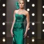 Strapless Blue Green Fuchsia Gold Black Satin Short Mother of the Bride Dress Evening Dress & Jacket