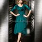 Green Red Purple Fucsia Chiffon Lace Mother of the Bride Dress Short Lady's Evening Prom Dress