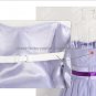 Strapless Short Evening Dress Cocktail Dress Knee Length Purple Sash Blue Chiffon Bridesmaid Dress