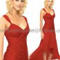 A-line Short Evening Dress Cocktail Dress Hi-low Red Blue Pink Green Bridesmaid Prom Dress