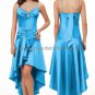 A-line 2 Straps Short Evening Dress Cocktail Dress StockHi-low Pink Blue Green Bridesmaid Prom Dress