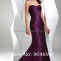 Strapless Mermaid Evening Dress Prom Dress Long Black Taffeta Red Blue Gry Purple Bridesmaid Dress