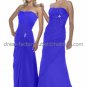 Strapless Mother's Evening Dress Prom Dress Long Royal Blue Red Bridesmaid Dress