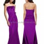 Strapless Evening Dress Prom Dress Long Black Blue Red Purple Satin Empire Bridesmaid Dress