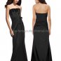 Strapless Evening Dress Prom Dress Long Black Blue Red Purple Satin Empire Bridesmaid Dress