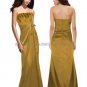 Strapless Evening Dress Prom Dress Long Black Blue Red Purple Satin Empire Bridesmaid Dress