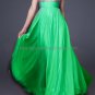 Blue Coral Chiffon Thin Straps V Neck Evening Dress Long Prom Dress Gown Beaded Party Dress