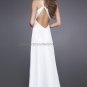 A-line Pleated White Evening Dress Long Prom Dress Bridal Gown One Shoulder Party Dress