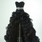 2012 A-line Strapless White Organza Wedding Dress Pleated Hi-lo Red Pink Black Bridal Prom Gown