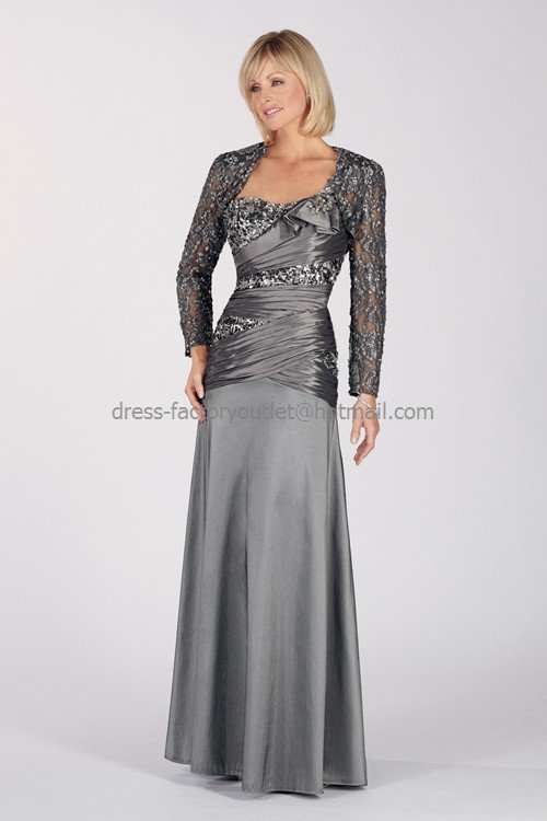 One Shoulder Evening Dress Jacket Aline Gry Lace Satin Prom Dress