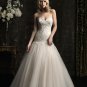 2012 Design Strapless Sweetheart Bridal Gown Champange Organza Lace Beading A-line Wedding Dress