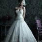 2012 Strapless Sweetheart Bridal Gown Embroidered White Organza Beading A-line Wedding Dress C222