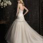2012 Design Strapless Sweetheart Bridal Gown Champange Organza Lace Beading A-line Wedding Dress
