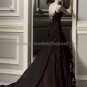 Spaghetti Straps Bridal Ball Gown Black Red White Applique Beading A-line Wedding Dress