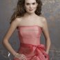 Strapless Short Bridesmaid Dress White Satin Blue Knee Length Homecoming Dress Cocktail Dress