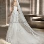 Strapless Bergamo Bridal Gown White Alencon Lace Mermaid Wedding Dress Free Petticoat PV307