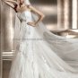 Strapless Bergamo Bridal Gown White Alencon Lace Mermaid Wedding Dress Free Petticoat PV307
