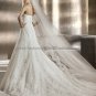 Strapless Berta Bridal Gown White Alencon Lace Applique A-line Wedding Dress Free Petticoat PV320