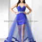 Spaghetti Straps V-neck White Blue Red Pink Tulle Bridal Evening Dress A-line Prom Dress Formal Gown