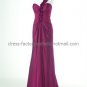 One Shoulder Coral Green Purple Chiffon Bridal Evening Dress A-line Prom Dress Custom Formal Dress
