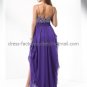 Spaghetti Straps Hot Pink Red Blue Green Hi-low Bridal Evening Dress A-line Prom Dress Formal Dress