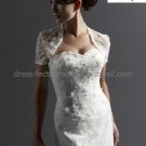 Lace Bridal Gown Strapless Free Jacket Mermaid Beaded Wedding Dress L31 Buttons Zipper Back
