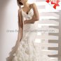 Vintage Pleated Tiered Organza Bridal Gown Spaghetti Strapless Mermaid Wedding Dress PV01