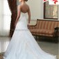 A-line White Organza Lace Bridal Gown Strapless Free Long Sleeves Wedding Dress