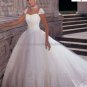 A-line White Lace Applqiue Tulle Bridal Gown Sz24 6 8 10+Corset Top Wedding Dress Cathedral Train