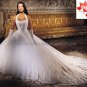 A-line White Lace Applqiue Tulle Bridal Gown Sz24 6 8 10+Corset Top Wedding Dress Cathedral Train